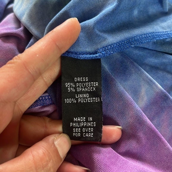 B.Wear Too Women’s Blue/Purple Tie Dye Maxi Dress Size M - Picture 9 of 13